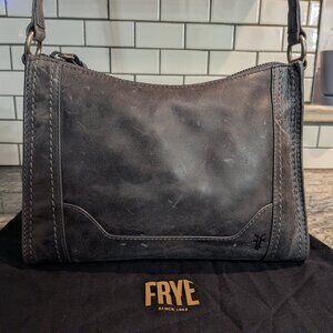 Distressed Frye Melissa Crossbody Bag - Carbon Grey